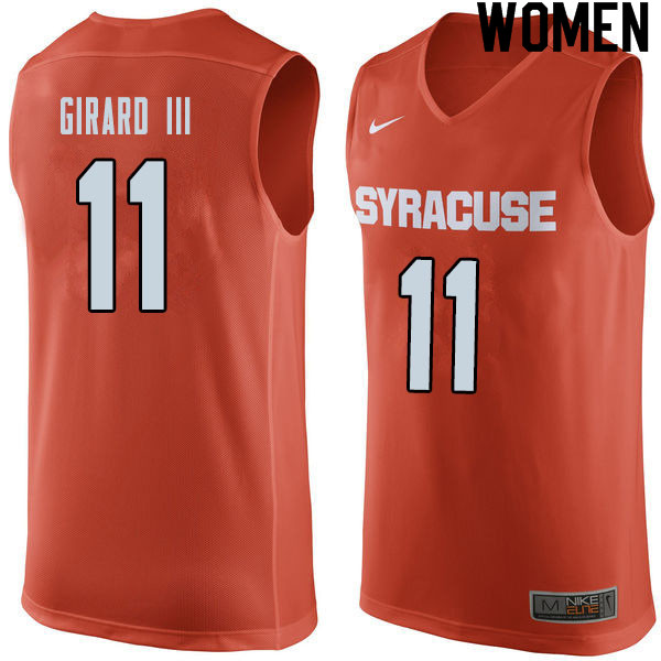 Women #11 Joseph Girard III Syracuse Orange College Basketball Jerseys Sale-Orange